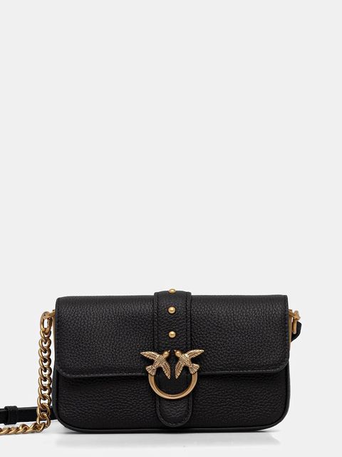 Pinko torebka skórzana kolor czarny 105353 A2OX - zdjęcie produktu nr 1