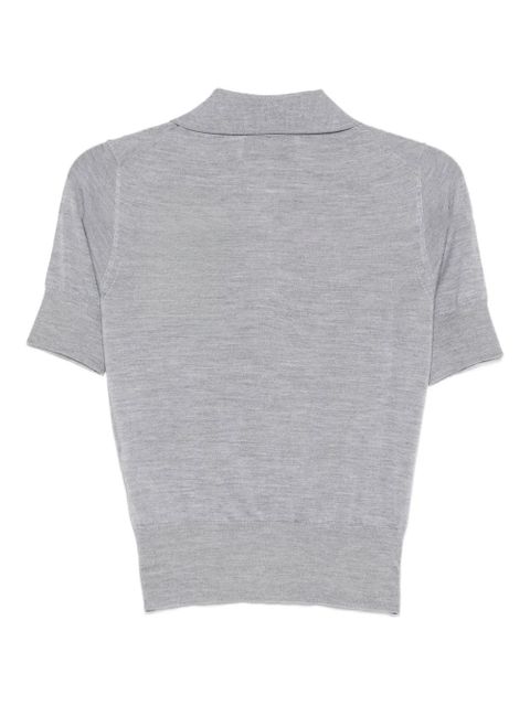AMI Paris short-sleeve polo top - Grey