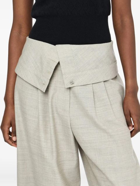JW Anderson wrap-front pleated trousers - Grey