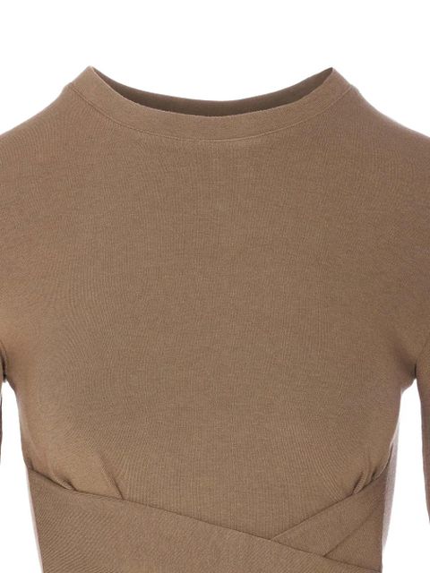 Eleh bow-back T-shirt - Brown