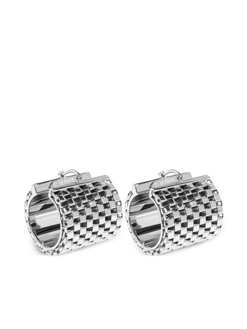 Jil Sander textured hinged-hoop earrings - Silver - zdjęcie produktu nr 1