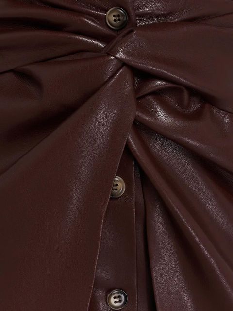 Nanushka Danija button twisted skirt - Brown