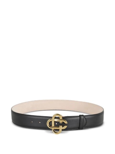 Casablanca logo-buckle leather belt - Black - zdjęcie produktu nr 1