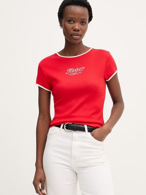 Tommy Hilfiger t-shirt damski bawełniany - zdjęcie produktu nr 2