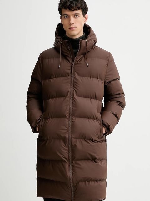 Rains kurtka przeciwdeszczowa Alta Longer Puffer Jacket W3T4 kolor brązowy zimowa 15130.23 - zdjęcie produktu nr 1
