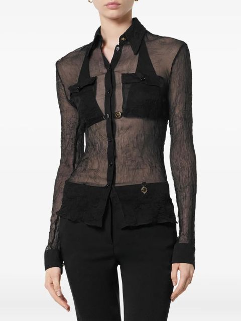 Versace silk crêpe shirt - Black - zdjęcie produktu nr 2