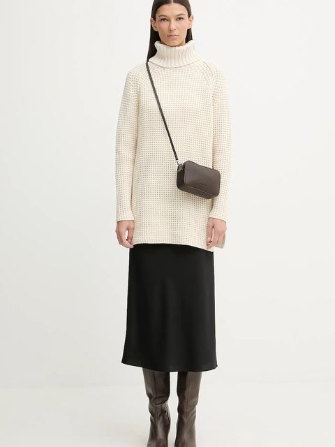 Marc O'Polo sweter damski kolor beżowy ciepły z golfem 5000007659 - zdjęcie produktu nr 2