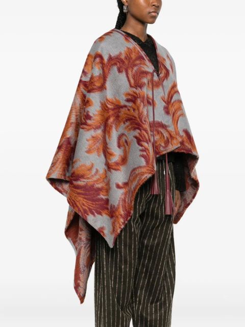 ETRO paisley-pattern cape - Blue