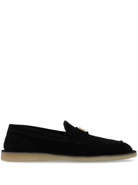 Dolce & Gabbana logo-lettering loafers - Black - zdjęcie produktu nr 1