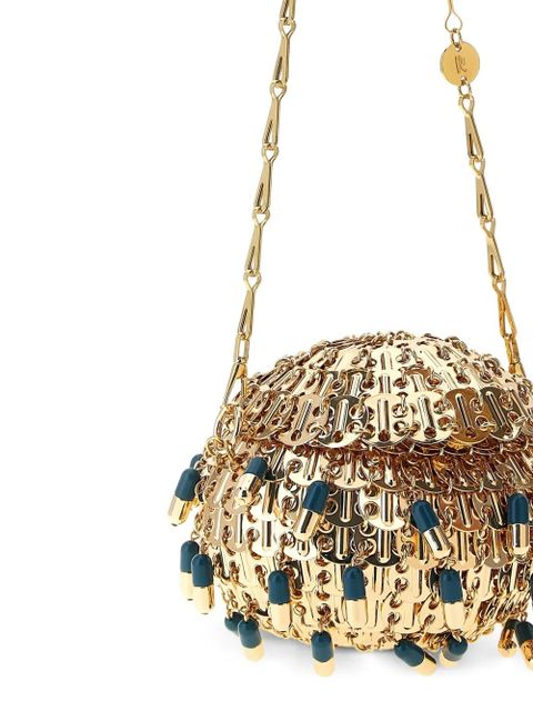 Rabanne mini 1969 pill-embellished shoulder bag - Gold - zdjęcie produktu nr 2
