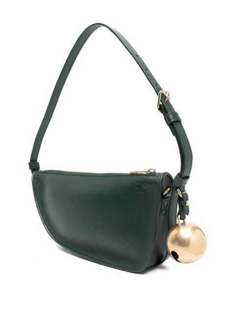 Burberry charm-detail leather shoulder bag - Green
