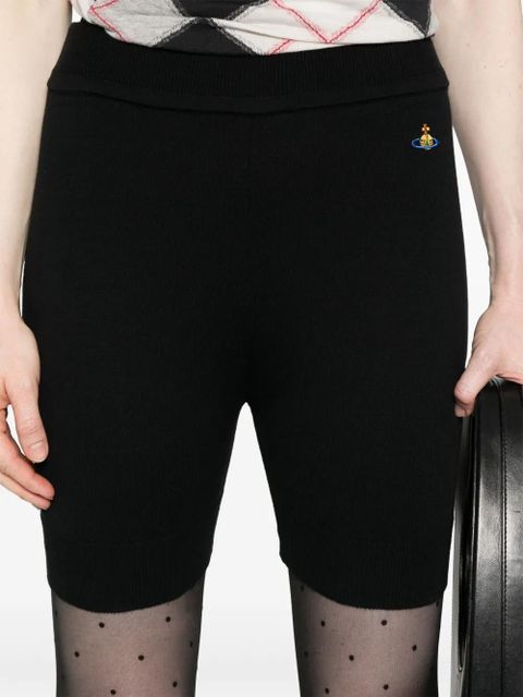 Vivienne Westwood embroidered-logo knitted shorts - Black