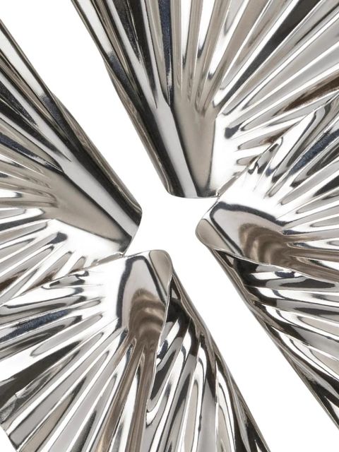 Jennifer Behr Darya ruffled earrings - Silver