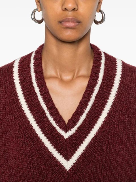 Moncler V-neck sweater - Red