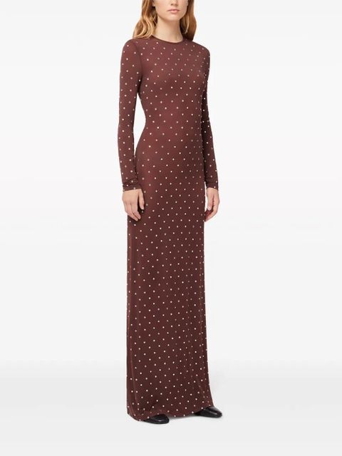 Rabanne crystal-embellished maxi dress - Brown