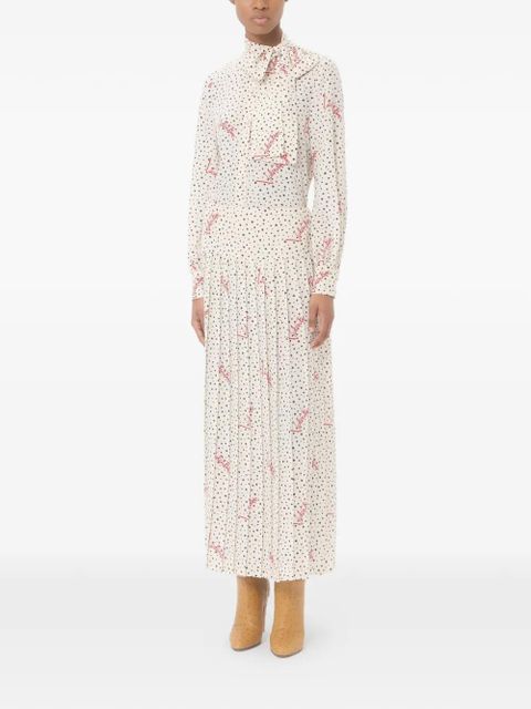 Valentino Garavani Plus De Pois crepe de chine bubble shirt - Neutrals