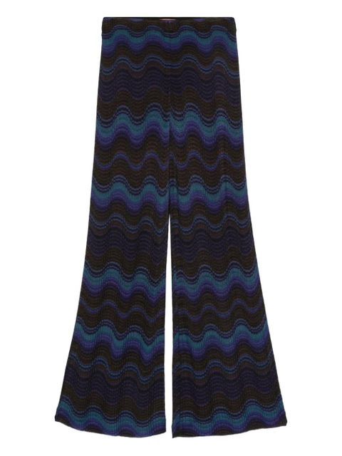 Missoni wave-pattern trousers - S91R7 BLUE & BROWN - zdjęcie produktu nr 1
