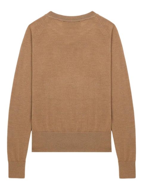 Simone Rocha embellished raglan-sleeve sweater - Brown