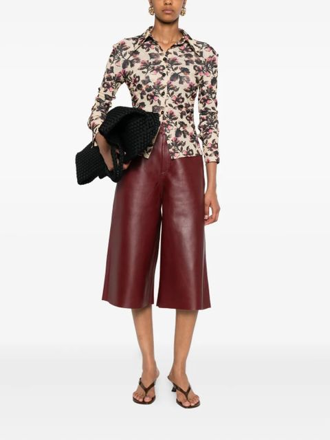 Nanushka floral-print long-sleeved shirt - Neutrals