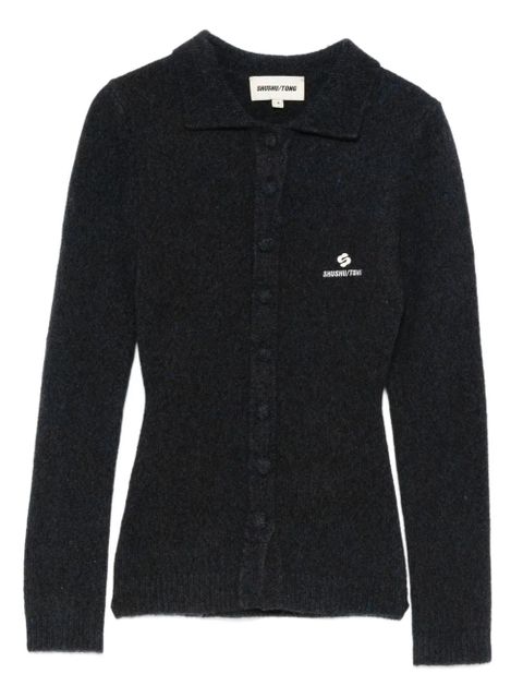 SHUSHU/TONG logo-detail cardigan - Blue - zdjęcie produktu nr 1