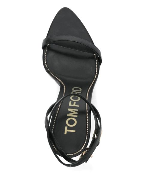 TOM FORD 105 padlock-detail leather sandals - Black