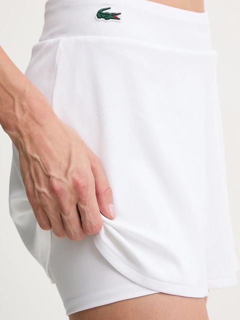 Lacoste spódnica kolor biały mini rozkloszowana JF4193