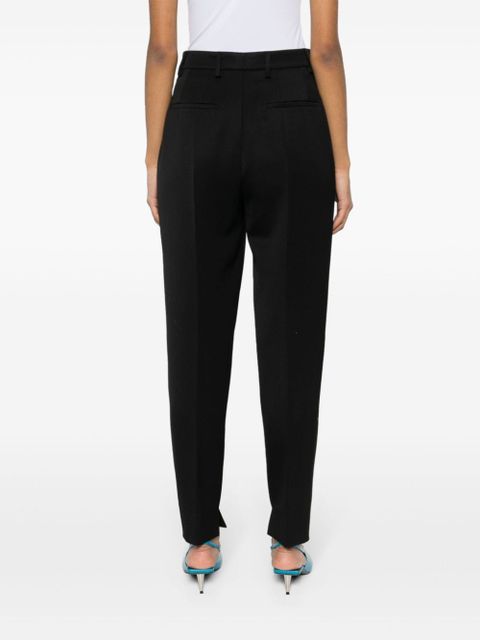 Prada pressed-crease tapered-leg trousers - Black