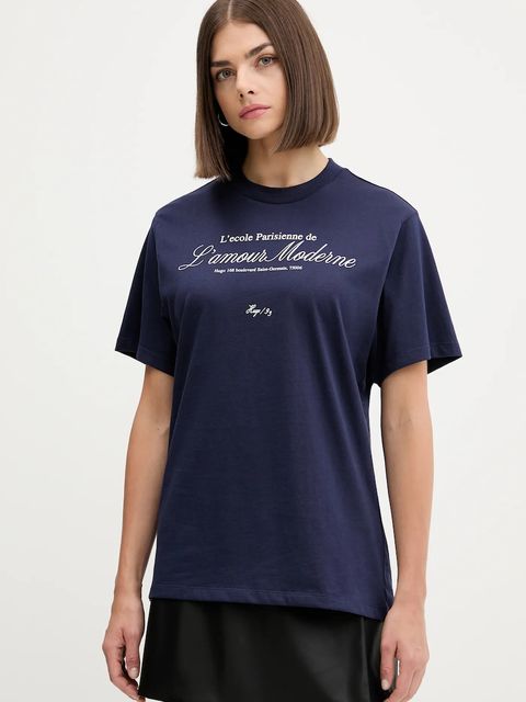 HUGO t-shirt bawełniany damski kolor granatowy 50545551 - zdjęcie produktu nr 1