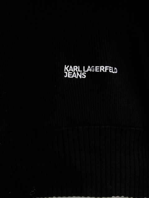 Karl Lagerfeld Jeans sweter bawełniany damski kolor czarny lekki A4W18014