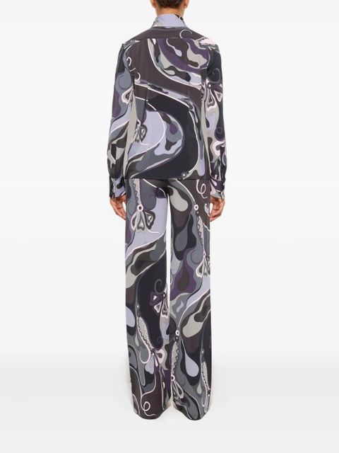 PUCCI orchidee print satin shirt - Black - zdjęcie produktu nr 2