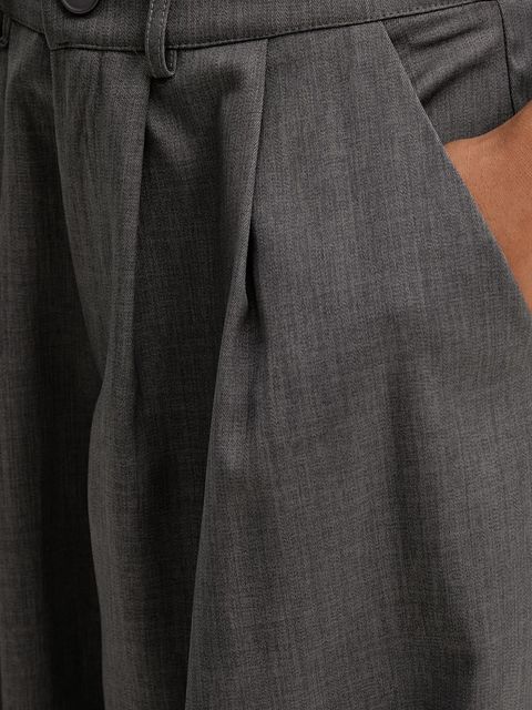 Answear.LAB spodnie damskie kolor szary szerokie high waist