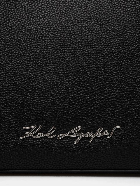 Karl Lagerfeld torebka skórzana kolor czarny 24WW3009