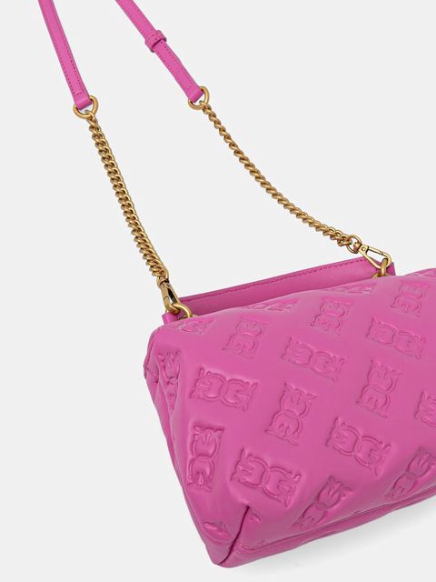 Pinko torebka skórzana kolor różowy 100044 A2JX - zdjęcie produktu nr 2