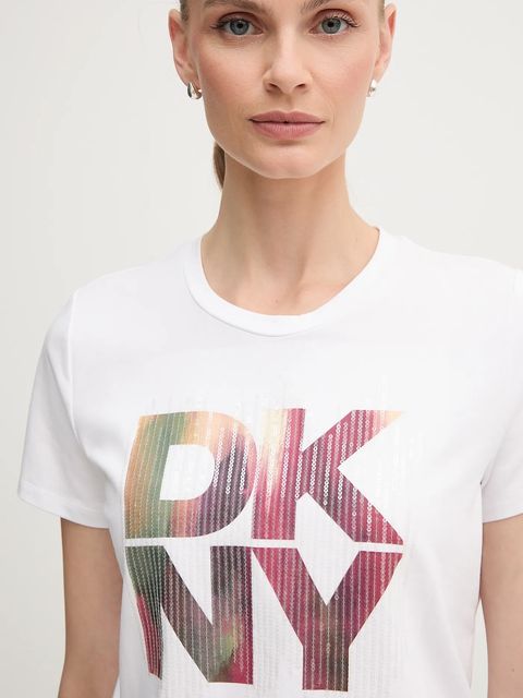 Dkny t-shirt damski kolor biały P52H4WNA