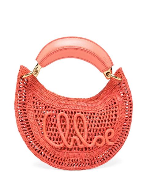 Chloé Summer Banana woven top-handle tote bag - Orange - zdjęcie produktu nr 1