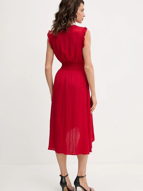 Morgan sukienka kolor czerwony midi rozkloszowana RWALLY