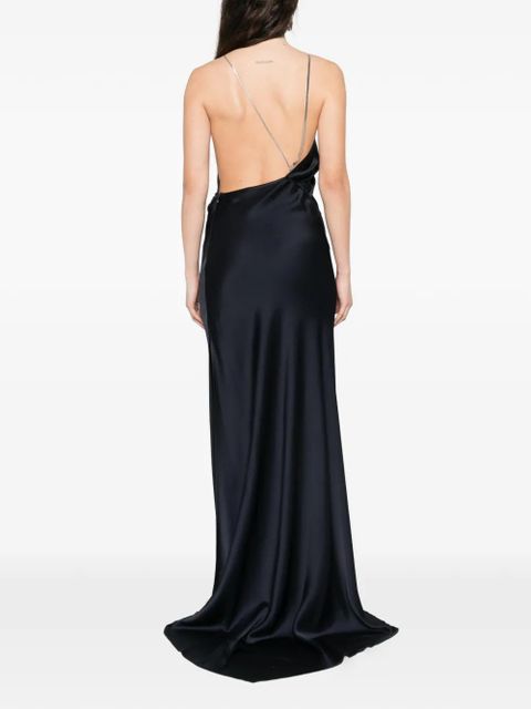 Victoria Beckham chain-halterneck gown - Blue