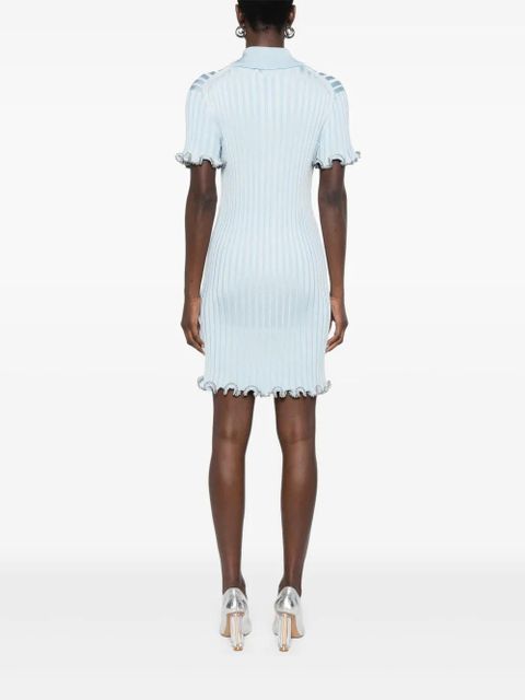 Jil Sander ribbed-knit mini dress - Blue - zdjęcie produktu nr 2