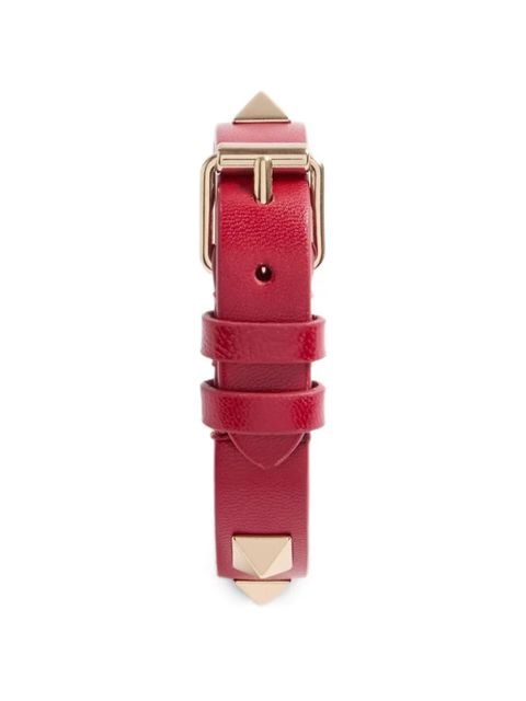 Valentino Garavani Rockstud leather bracelet - Red