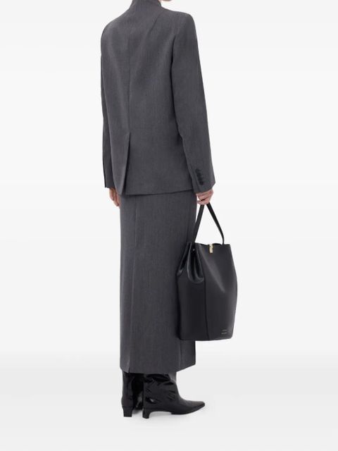 LouLou de Saison RASCA V-neck twill jacket - Grey