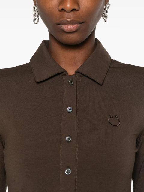 PINKO Portafoto polo top - Green