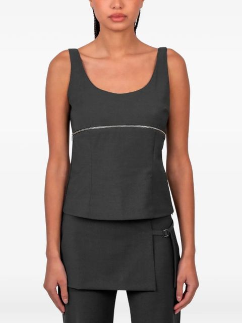 Paloma Wool Isee zip-detail top - Grey - zdjęcie produktu nr 1