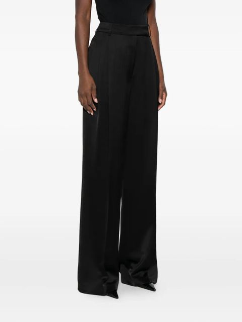 Róhe high-waist satin trousers - Black