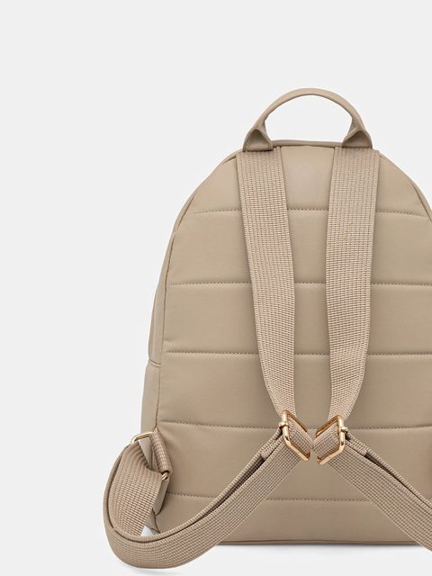 Tommy Hilfiger plecak damski kolor beżowy mały gładki AW0AW18001