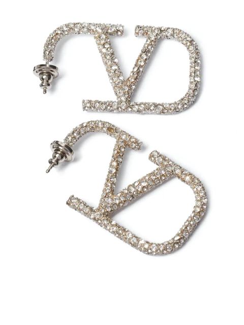 Valentino Garavani VLogo Signature crystal earrings - Silver