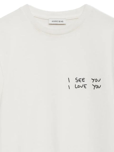 ANINE BING Shelley short-sleeve T-shirt - Neutrals