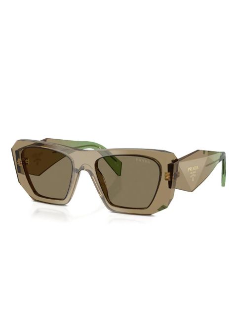 Prada Eyewear Symbole geometric-frame sunglasses - Brown