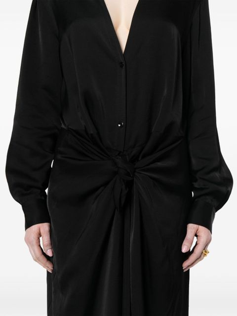 TOTEME knot-detail satin dress - Black