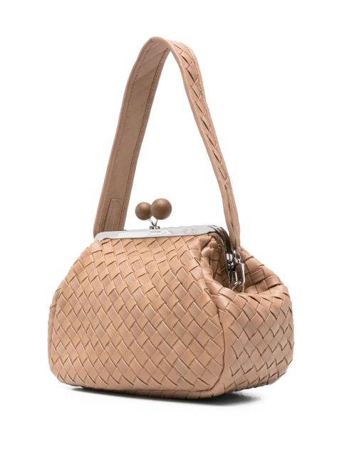 Weekend Max Mara Pasticcino woven leather clasp shoulder bag - Brown