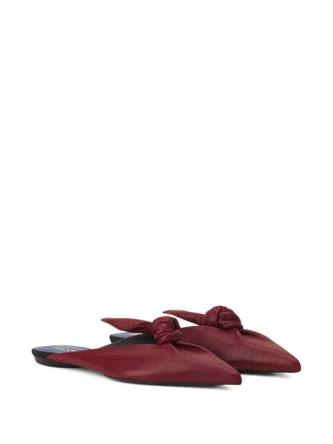 Lanvin knotted pointed-toe mules - Red - zdjęcie produktu nr 2